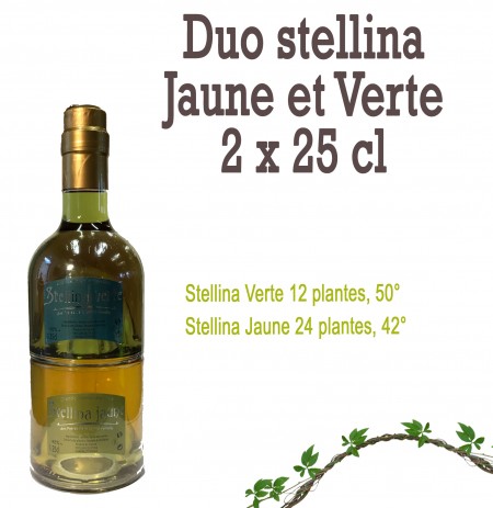 Duo Stellina Verte et Jaune 2 x 25 cl