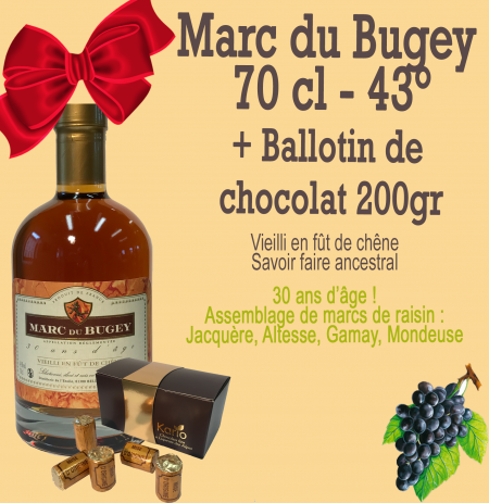 Marc du Bugey et son ballotin au chocolat 